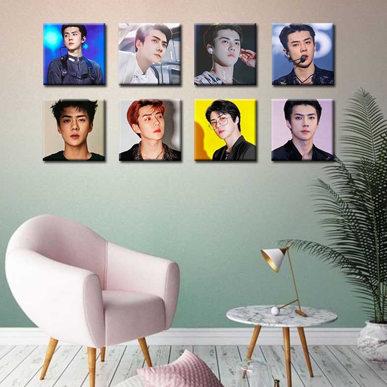 [DECOR] SEHUN-EXO poster tempelan Pajangan hiasan dinding kayu