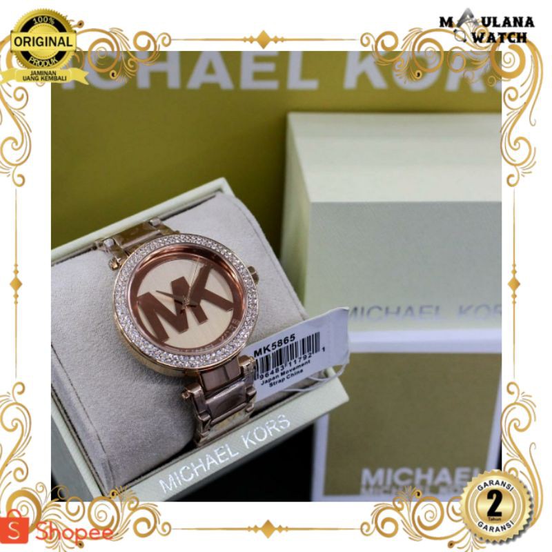 JAM TANGAN PRIA WANITA | RANTAI | KULIT | KARET | MURAH | WANITA MICHAEL KORS MK5865 ORIGINAL