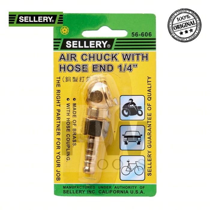 Pompa Angin Kepala Pompa Angin Tire Chuck Alat Pengisi Angin Keong Sellery 56-606