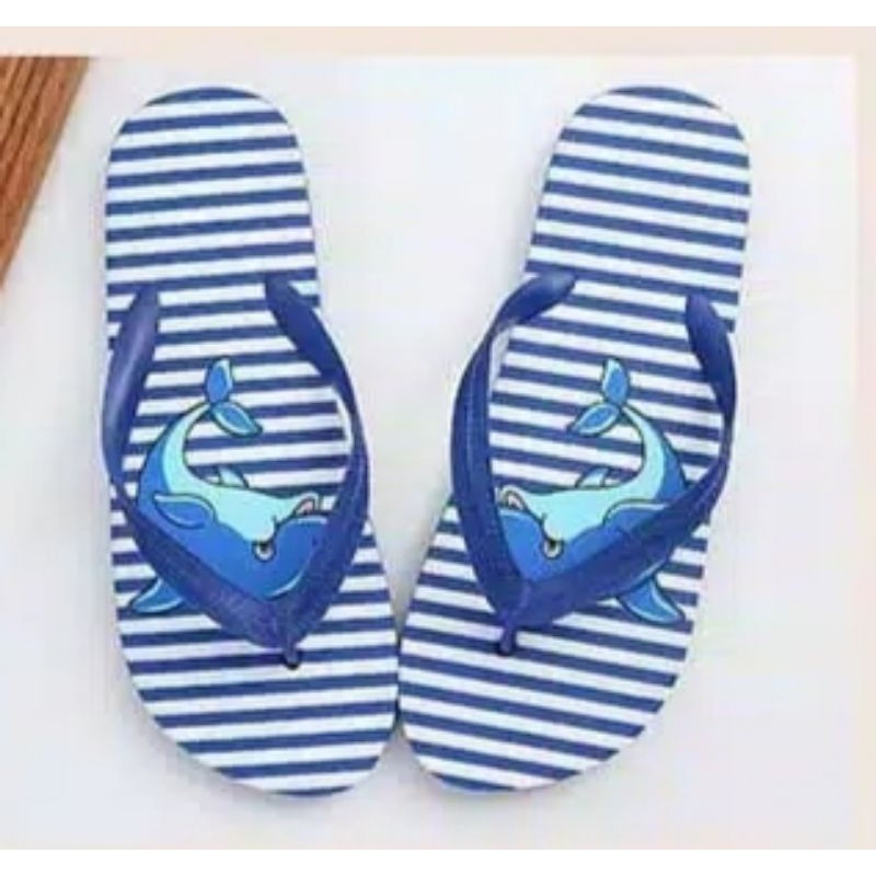 SANDAL JEPIT WANITA MOTIF IKAN SALUR