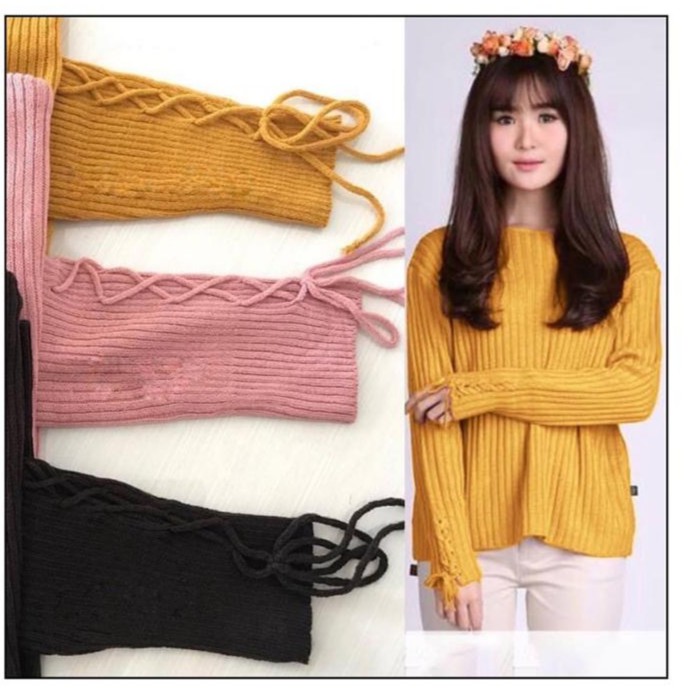 SWEATER WANITA ROPE BAHAN RAJUT KUALITAS PREMIUM