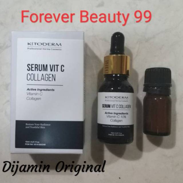 Kitoderm Serum Vit C Collagen Whitening Pencerah Wajah Indonesia