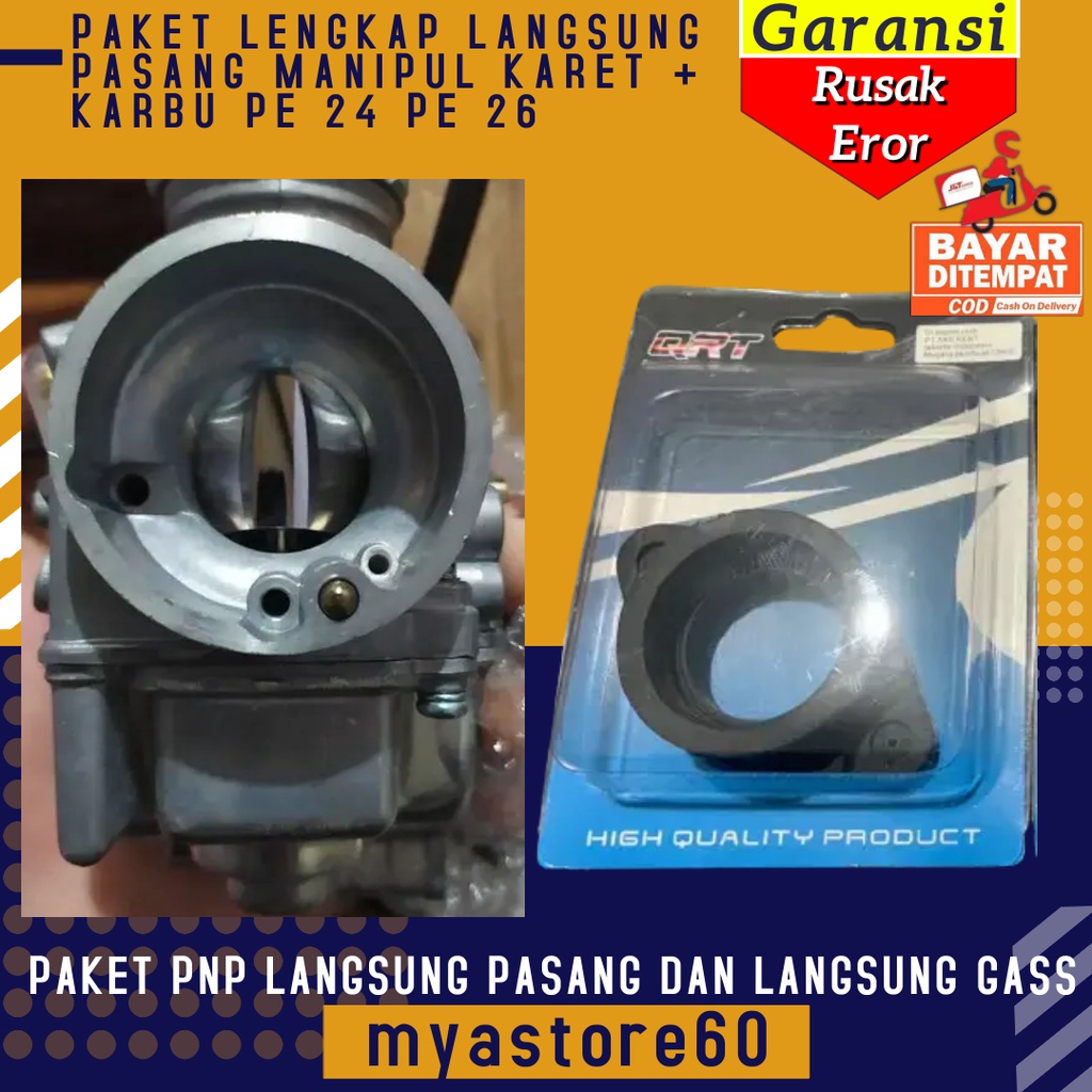 PAKET LENGKAP LANGSUNG PASANG MANIPUL KARET + KARBU KARBURATOR CARBURETOR KEIHIN PE 24 PE 26 PE24 PE26