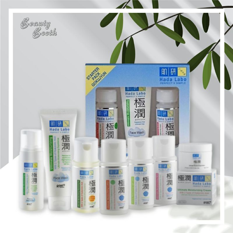 HADA LABO Gokujyun Moisturizing Milk | Light lotion | Lotion | Face Mist | Cleansing Oil | Starter Pack