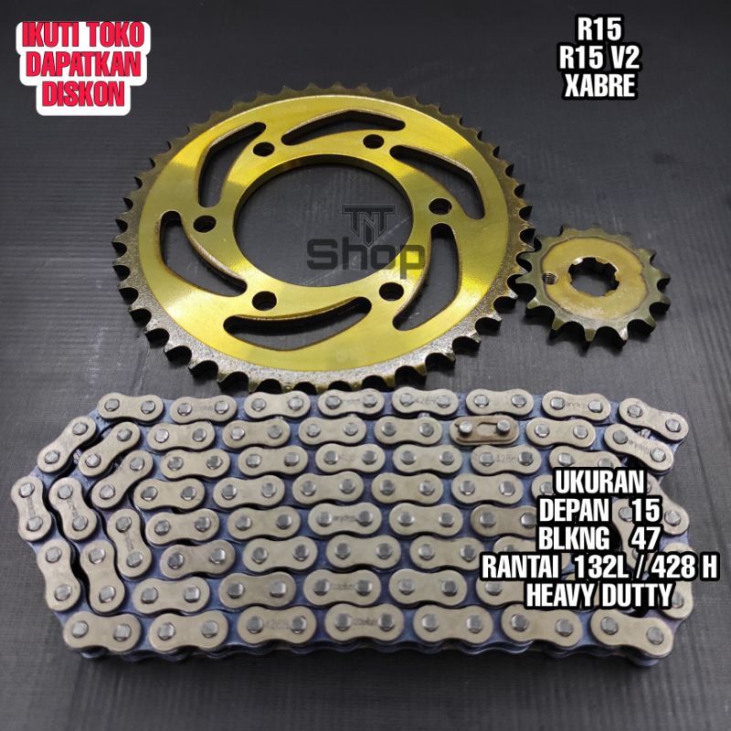 Jual GEAR GIR SET PAKET R 15 V2 BYSON BAJA SEPUH GEARSET R15 V2 GIRSET
