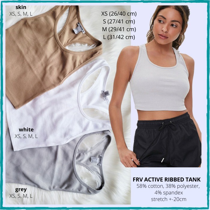 Tank Top Wanita Forever 21 Active Ribbed Tank