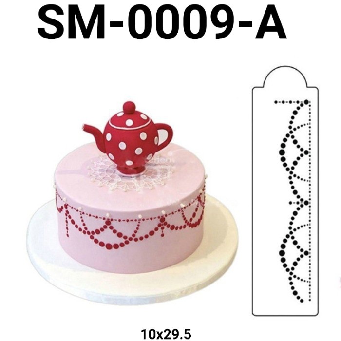 

GR-SM-0009 CAKE STENCIL STENSIL PINGGIRAN KUE HATI SNOWFLAKE MUTIARA TERMURAH