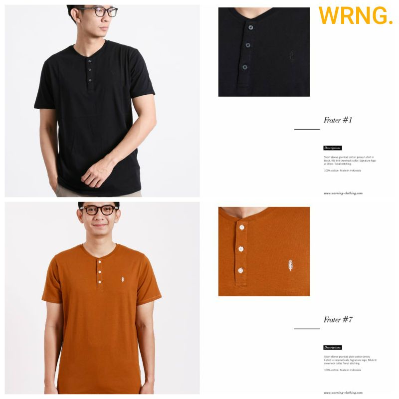 tshirt frater warning | kaos polos wrng | kaos polos kancing warning clothing original.