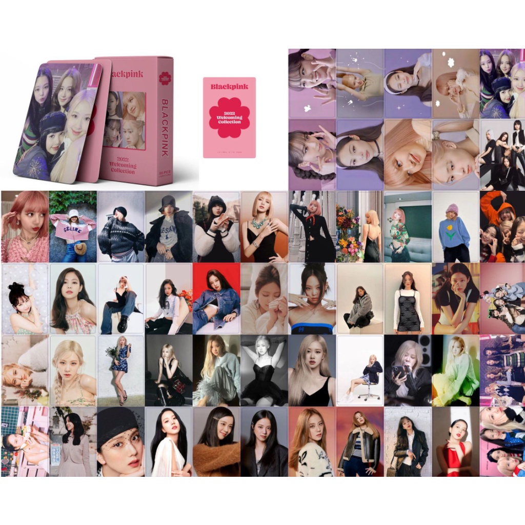 55pcs Kartu Lomo Foto Kpop BLACKPINK 2022 Untuk Koleksi