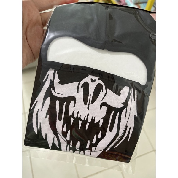 Masker Motor Sablon Tengkorak Murah Meriah