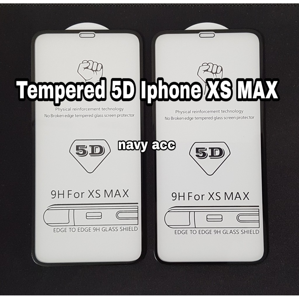 Tempered Glass 5D Iphone XS Max - Iphone XR Tempered Full Cover Iphone Xs Max - XR