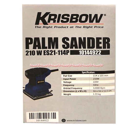 Krisbow Palm Sander KW0700862 alat Mesin Amplas Pelicin