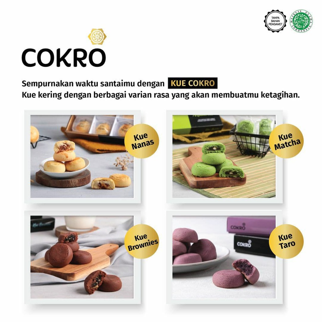 

Kue Cokro (matcha, nanas, brownies, taro)