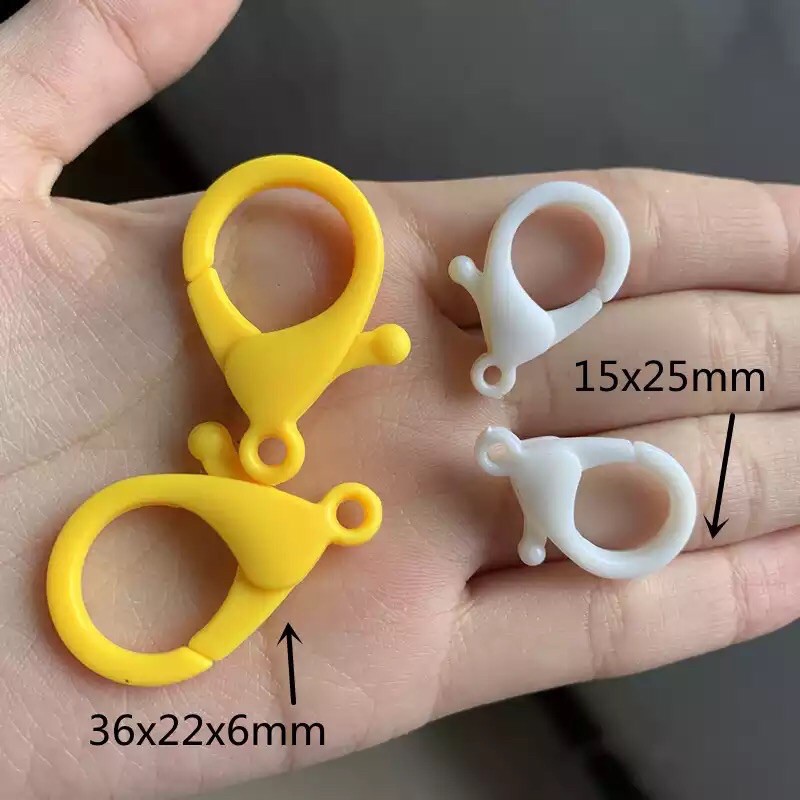 [bagian 2] 25mm Lobster clasp kokot kait gantungan plastic Small size 25 x 15mm [harga per 1pcs]