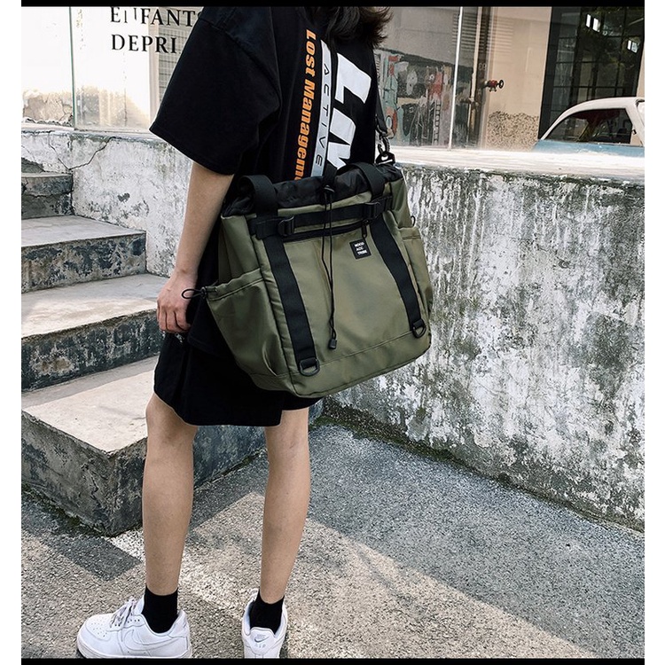 SmallLee Messenger Bags Pria Nilon Tahan Air Besar Tas Bahu Desainer Terkenal Merek Kualitas Tinggi Pria Hip Hop Streetwear Tas Travel