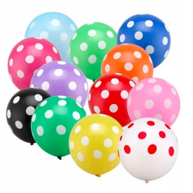 BALON PESTA MOTIF POLKADOT BALON  BAHAN LATEX TEBAL MURAH BISA COD