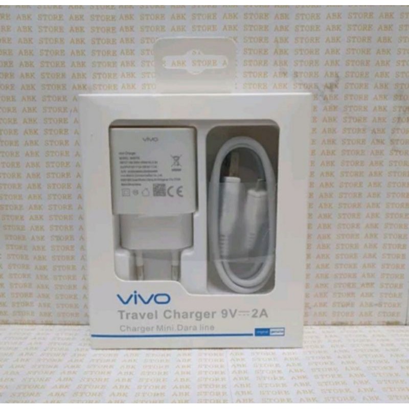 Travel charger vivo v3 v5 Bk0720 9V Fast Charhing Original