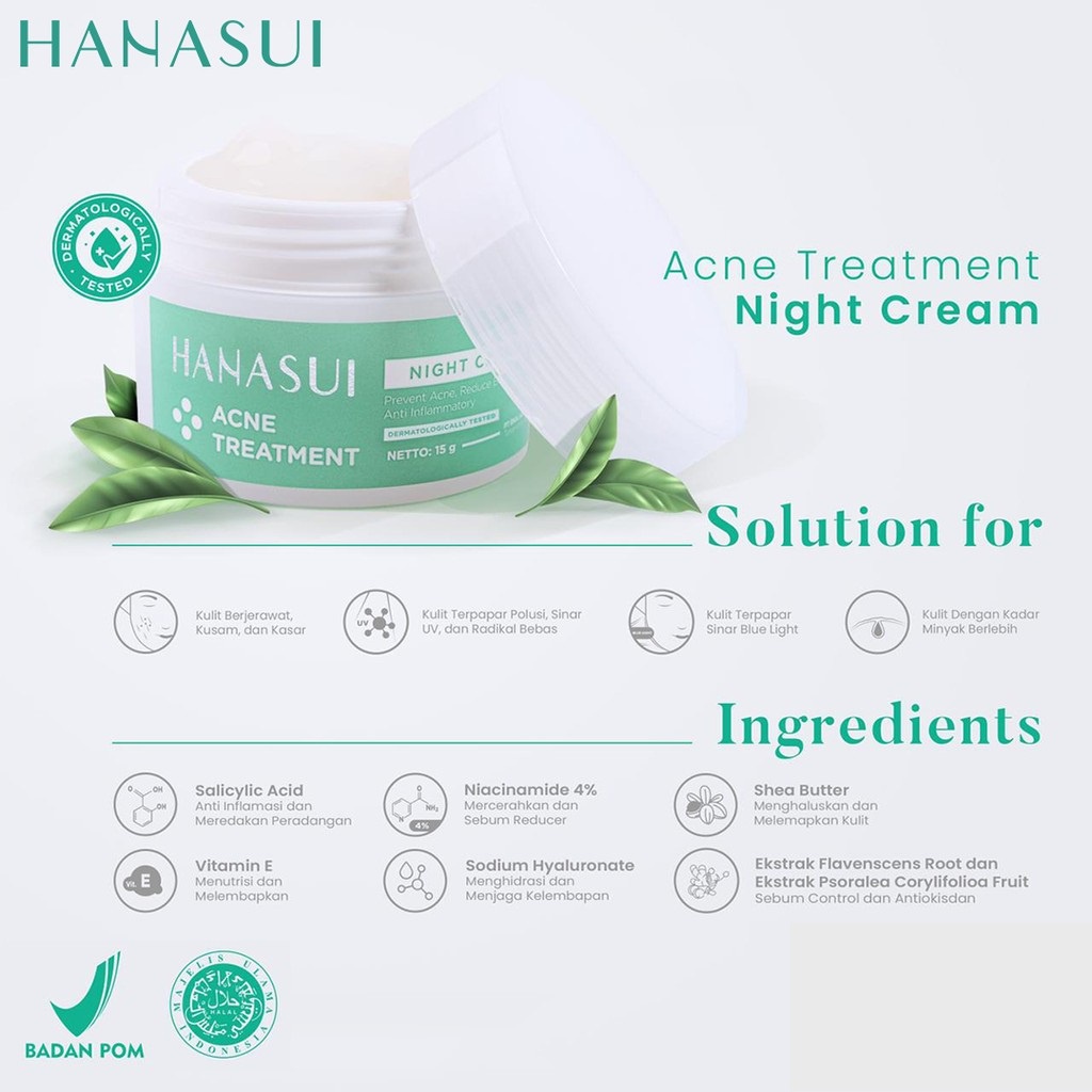 HANASUI Collagen Water | Acne Treatment | Flawless Glow 10 Series | Acne Spot | Night Day Cream | Essence | Skincare Skin (VALENSIA)