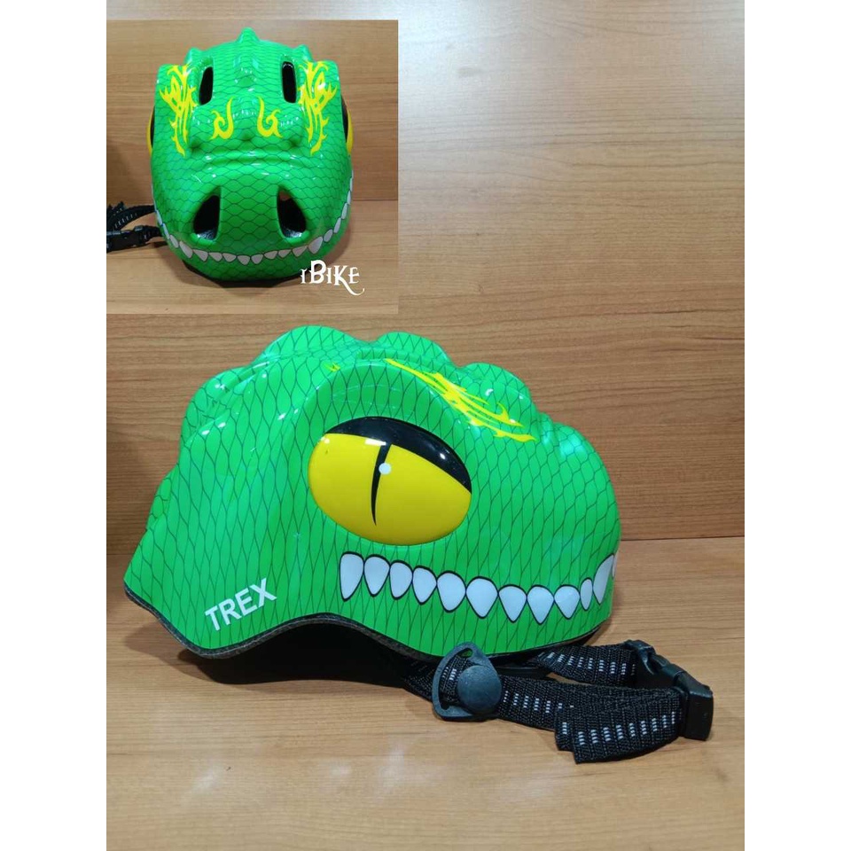 Helm sepeda Anak Dino Dragon kids bicycle helmet trex celcius odessy