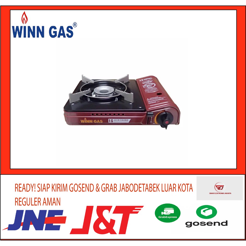 WInn Gas W 1S . Kompor Gas Portable 1 Tungku Praktis . Baru