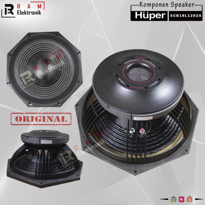 Komponen Speaker Spiker HUPER SCB18L1202A 18 Inch Carbon ORIGINAL
