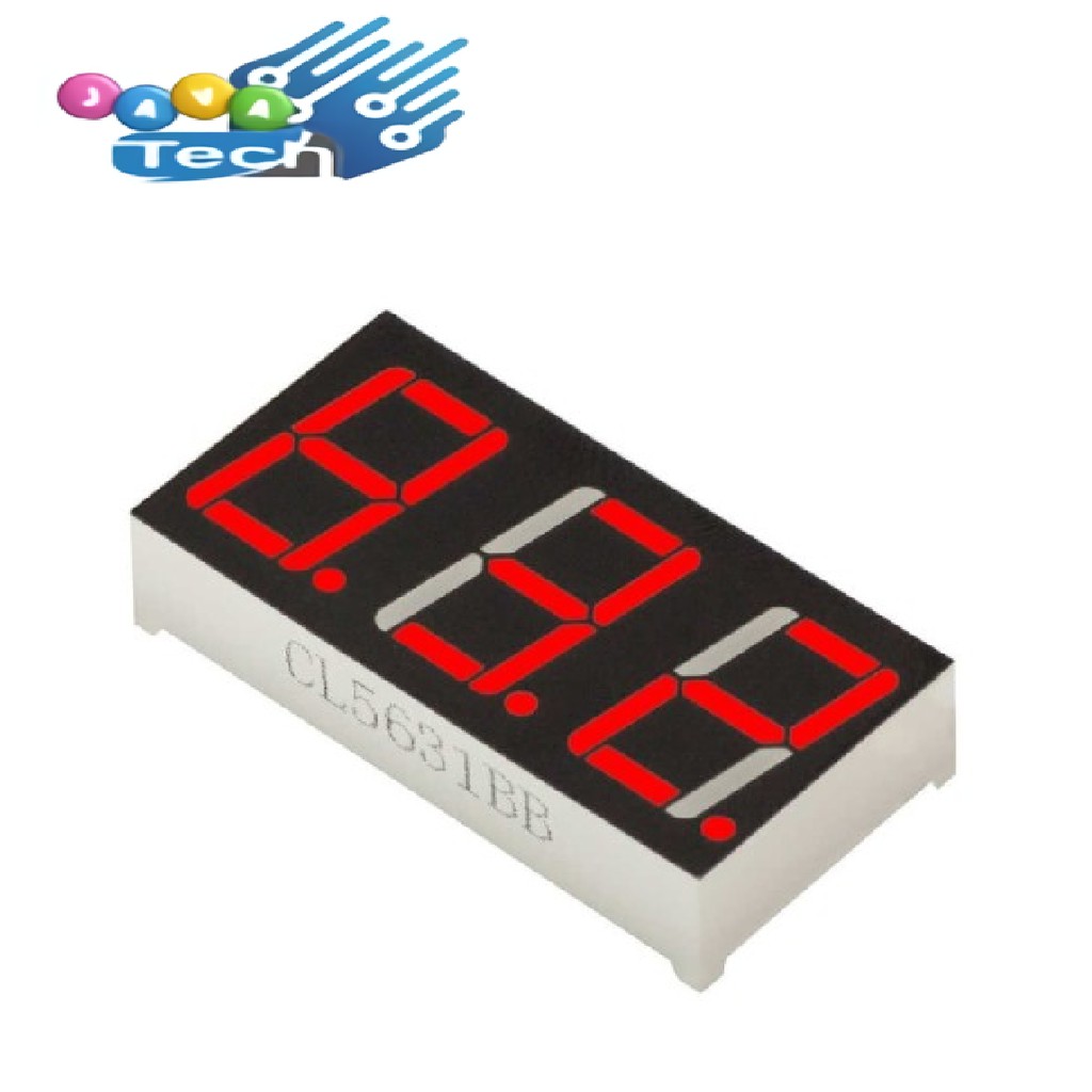 Seven Segment Display 7 Segment Merah 0.56 Inch 3 Digit