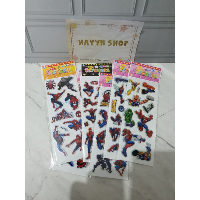 sticker gambar/sticker anak/Stiker Hologram-SPIDERMAN