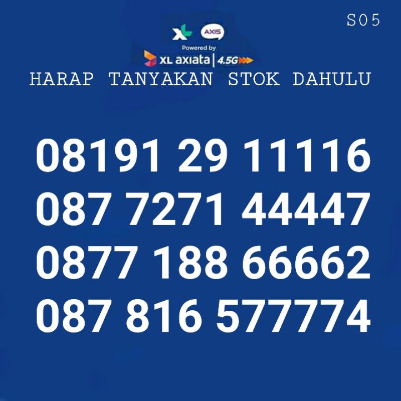 Nomor Cantik XL Kartu Perdana 4g support 5g