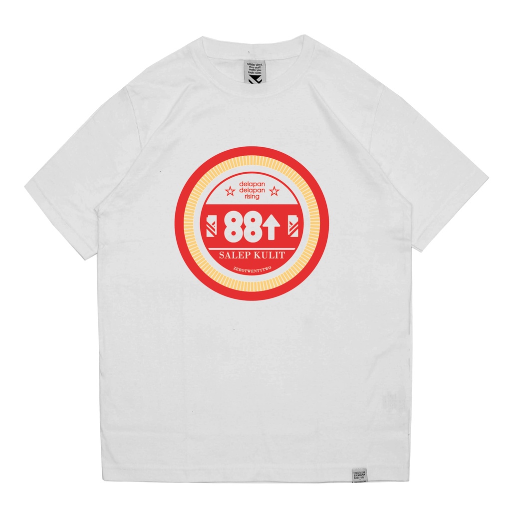 Zerotwentytwo T-Shirt Salep 88 Rising White | Kaos Pria Parodi Plesetan Lucu Rich Brian Joji Niki Ba