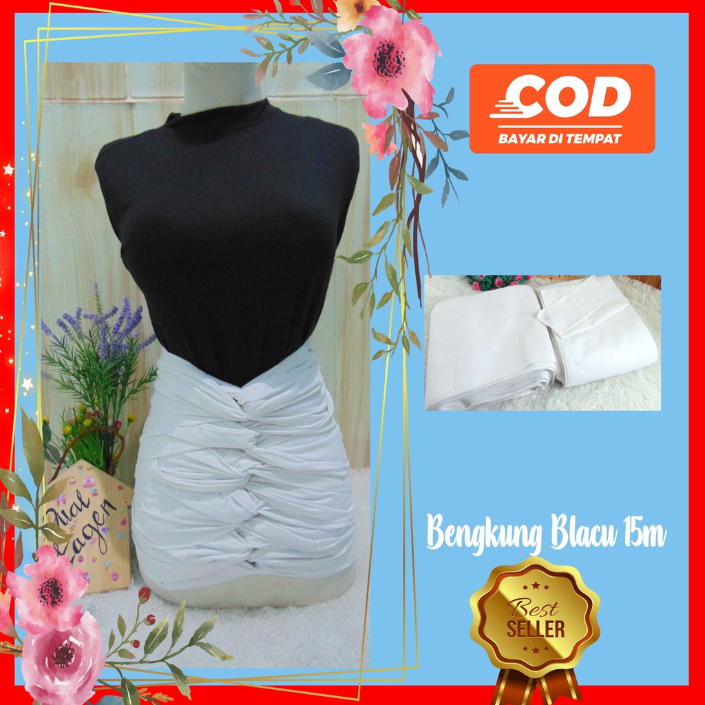 kembarshop BENGKUNG ANDIEN BELLY BINDING BELACU NATURAL PUTIH POLOS2 15m