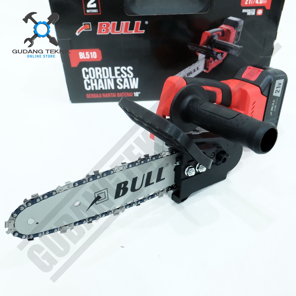 BULL BL510 / Gergaji Rantai Baterai Mini Chainsaw 10&quot; - Cordless Chainsaw mini 10inch Bull BL510