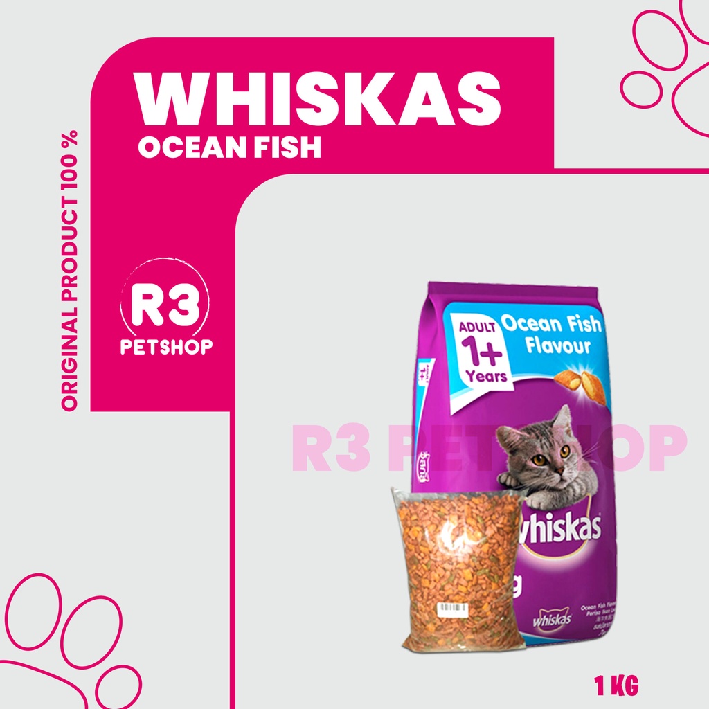 Makanan Kucing kering WHISKAS 1kg All Varian