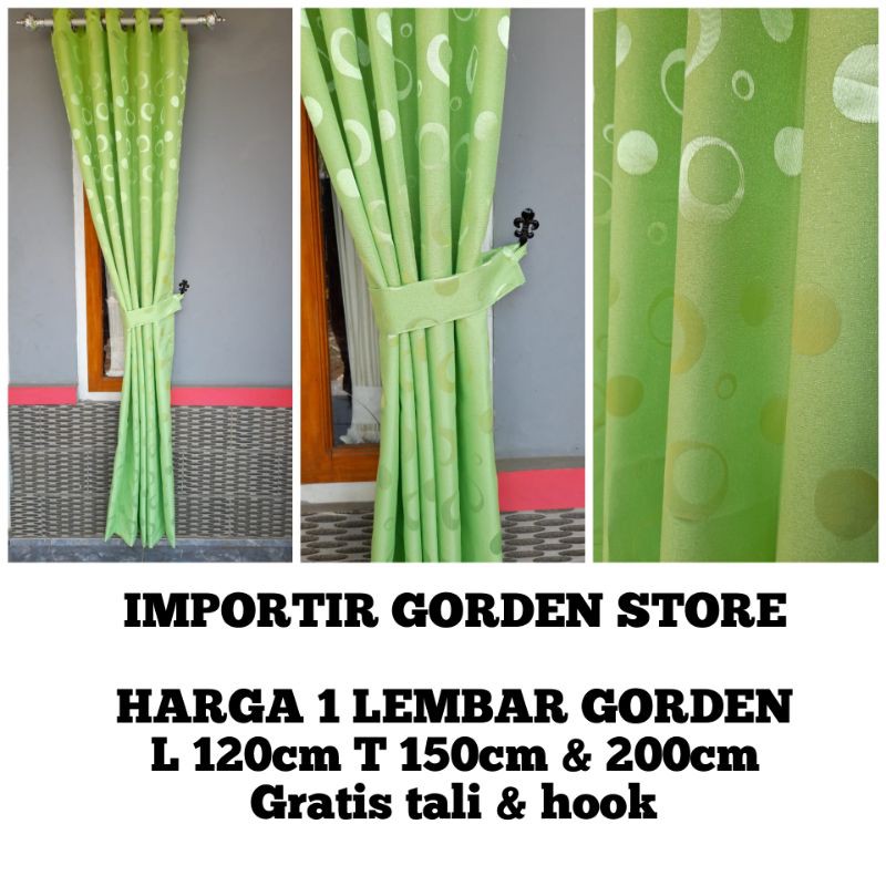 Gorden Jendela Minimalis / Gorden Pintu Kamar Tidur / Gorden Jendela Rumah / Hordeng Pintu