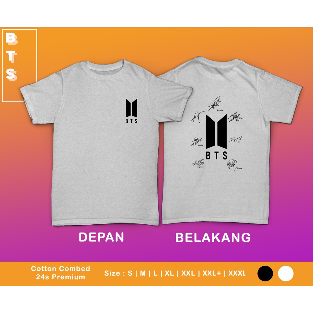 Pretty Savage- Kaos Oversize Bangtan Sign depan Belakang