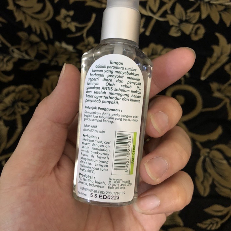 ANTIS Hand Sanitizer Cair / Liquid / Spray Botol 55ml 55 ml - Timun