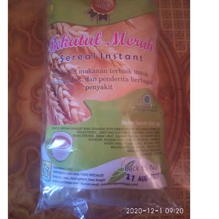 

【GROSIR】 Bekatul Beras Merah Organik 500 gram (Sereal Instant) ⚡⚡⚡