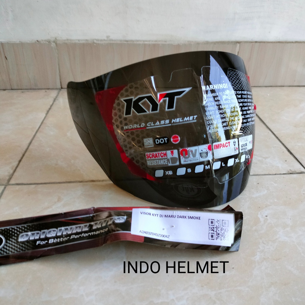 KACA HELM KYT DJ MARU, KYT GALAXY, KYT DJ MAXI, INK CENTRO HITAM ORI KYT