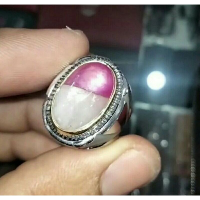 natural star ruby,ring monel+memo