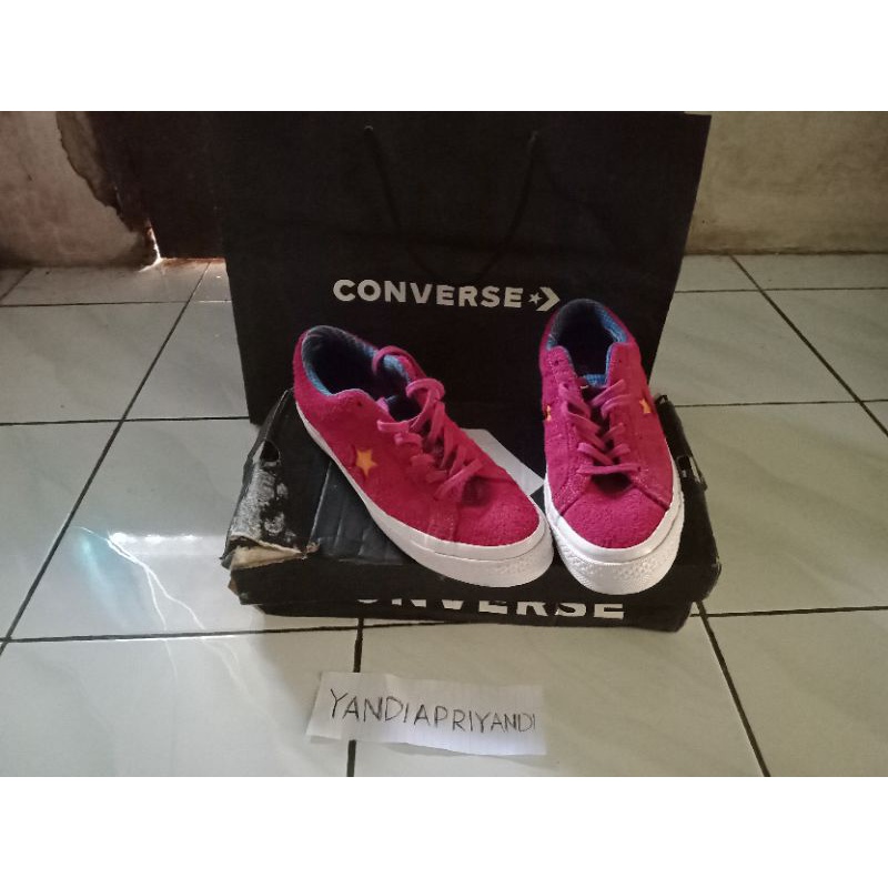 Converse one star ox rose maroon