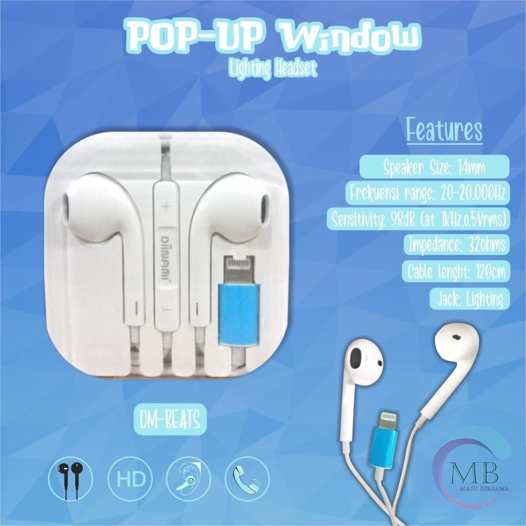 Bm033 Headset headsfree Hf earphone Beats DIINAMI i pone 7G 7+ 8G 8+ X XR XS MAX 11 11 pro 11 pro Max 12mini 12 12 pro 12 pro Max 13 mini 13 13 pro 13 pro Max 14 14+(Max) 14 pro 14pro Max MB2813