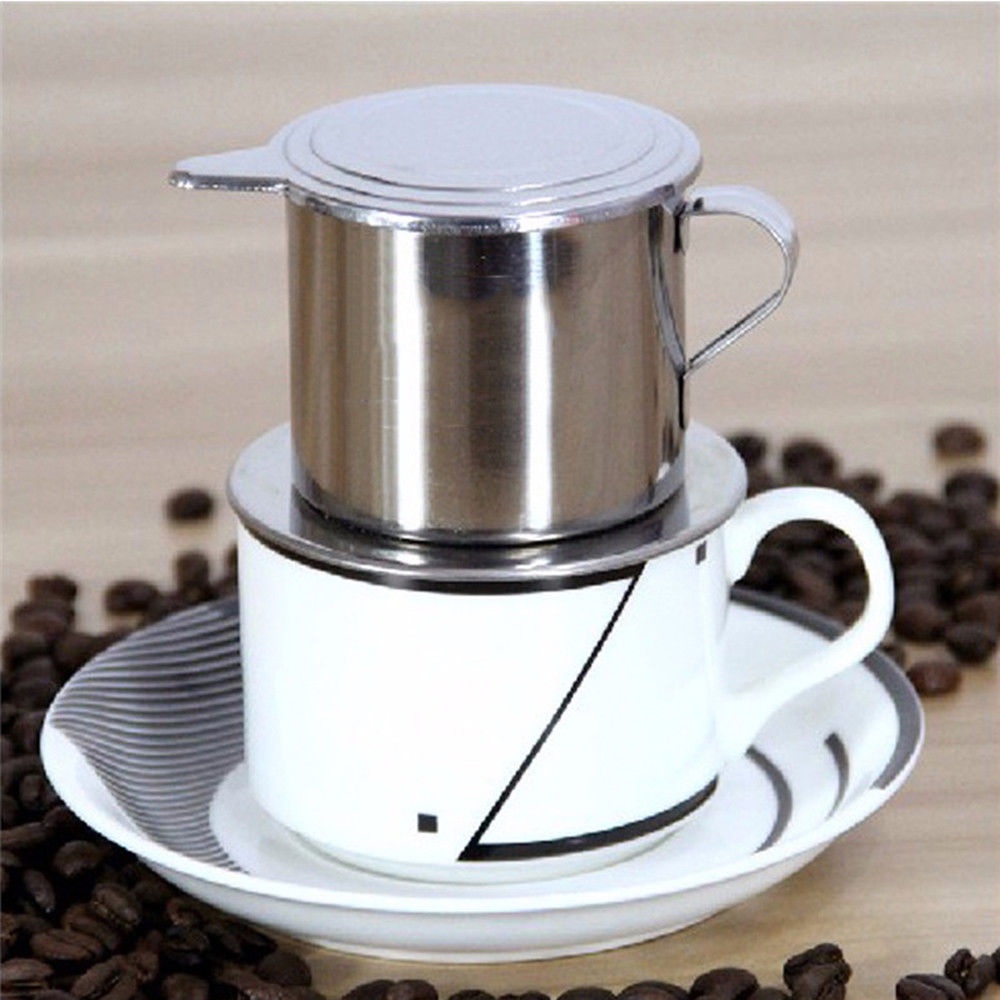 Vietnam Drip Filter Kopi SS 50ml 8.5x5.5cm - Silver