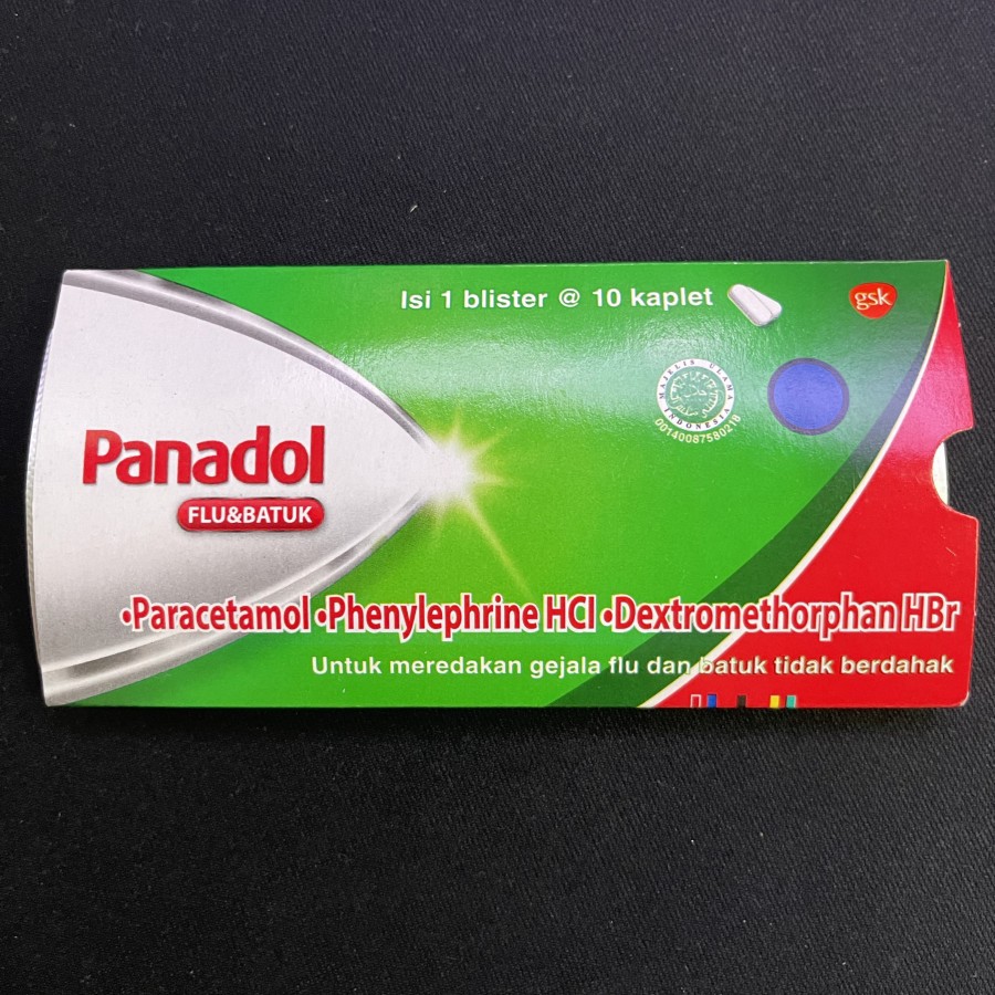 Panadol Hijau Flu Batuk 1 Lembar isi 10