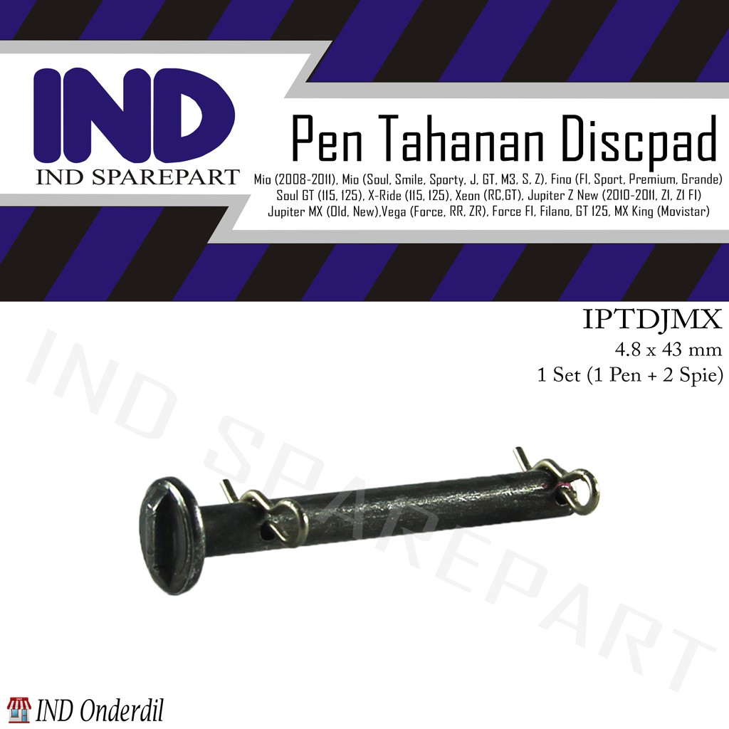 Pin-Pen-Baut Tahanan Discpad-Kaliper Rem Cakram Depan Vega Force-RR-ZR