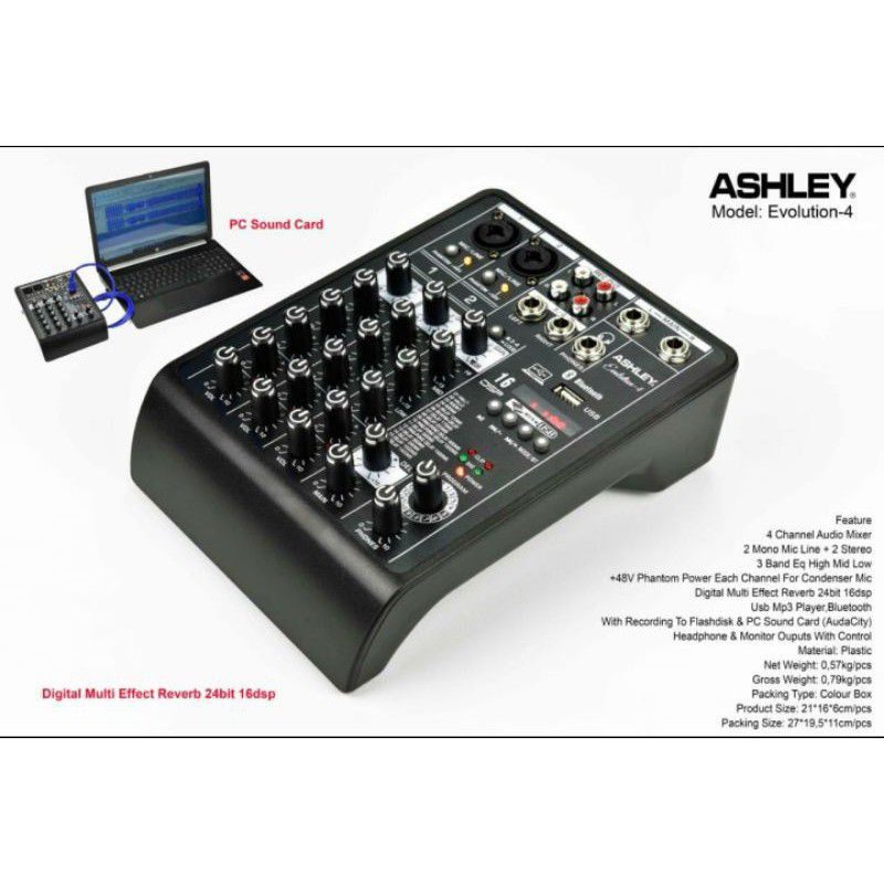 mixer ashley evolution 4 original mixer 4 channel multi effect 24bit 16 dsp