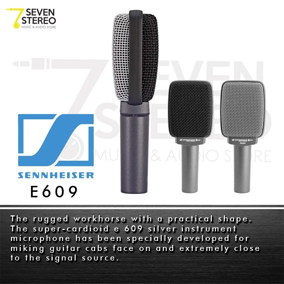 Sennheiser E609 E 609 Dynamic Instrument Microphone