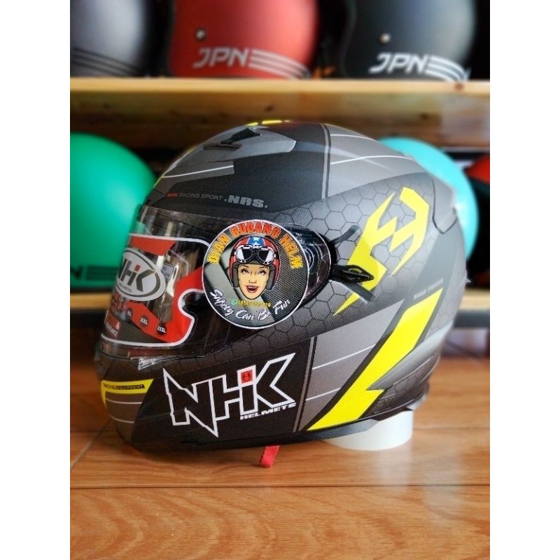 NHK RX9 Navy black yellow doff original flat visor bukan GPpro Terminator GPprime Gp1000