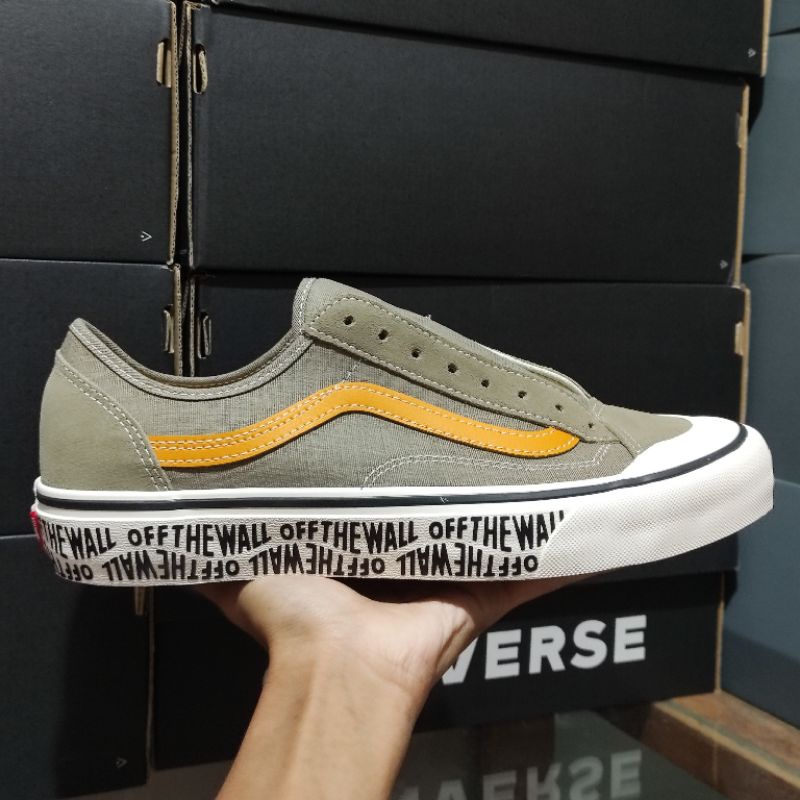 VANS STYLE 36 OLD SKOOL DECON SF SALT WASH TIMBER WOLF ORIGINAL RESMI NAVYA