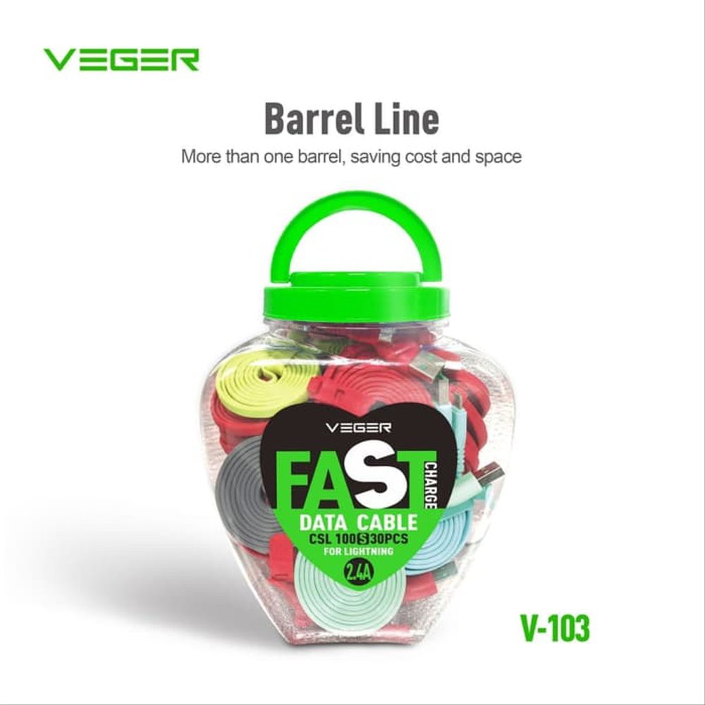 Kabel Data Veger V103 Micro USB Fast Charging 2.4A Original Veger / Cable Fast Charging Veger