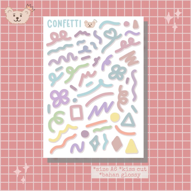 

Confetti Sticker Sheet / Photo Card Deco Sticker Shan Shine