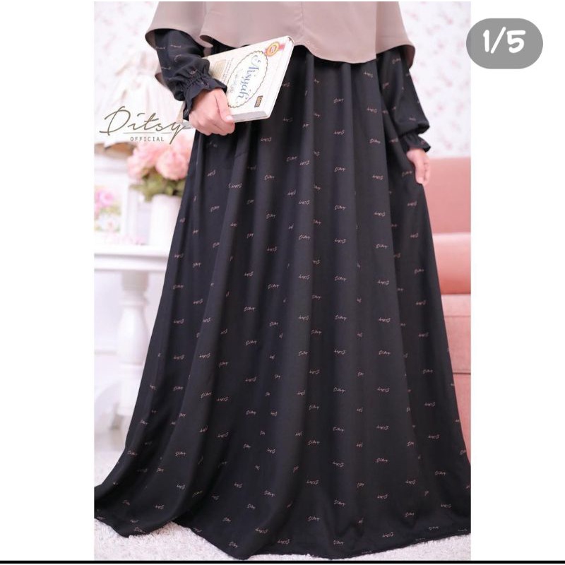 ditsy jetblack size S (ditsy agustus)